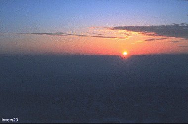 Sonnenuntergang an Smogschicht