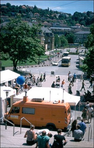 Blick von der Freitreppe zum Kleinen Schloplatz